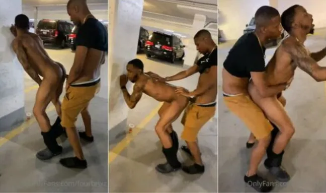 Hands Around Chest And Super Hot Fuck In Public!